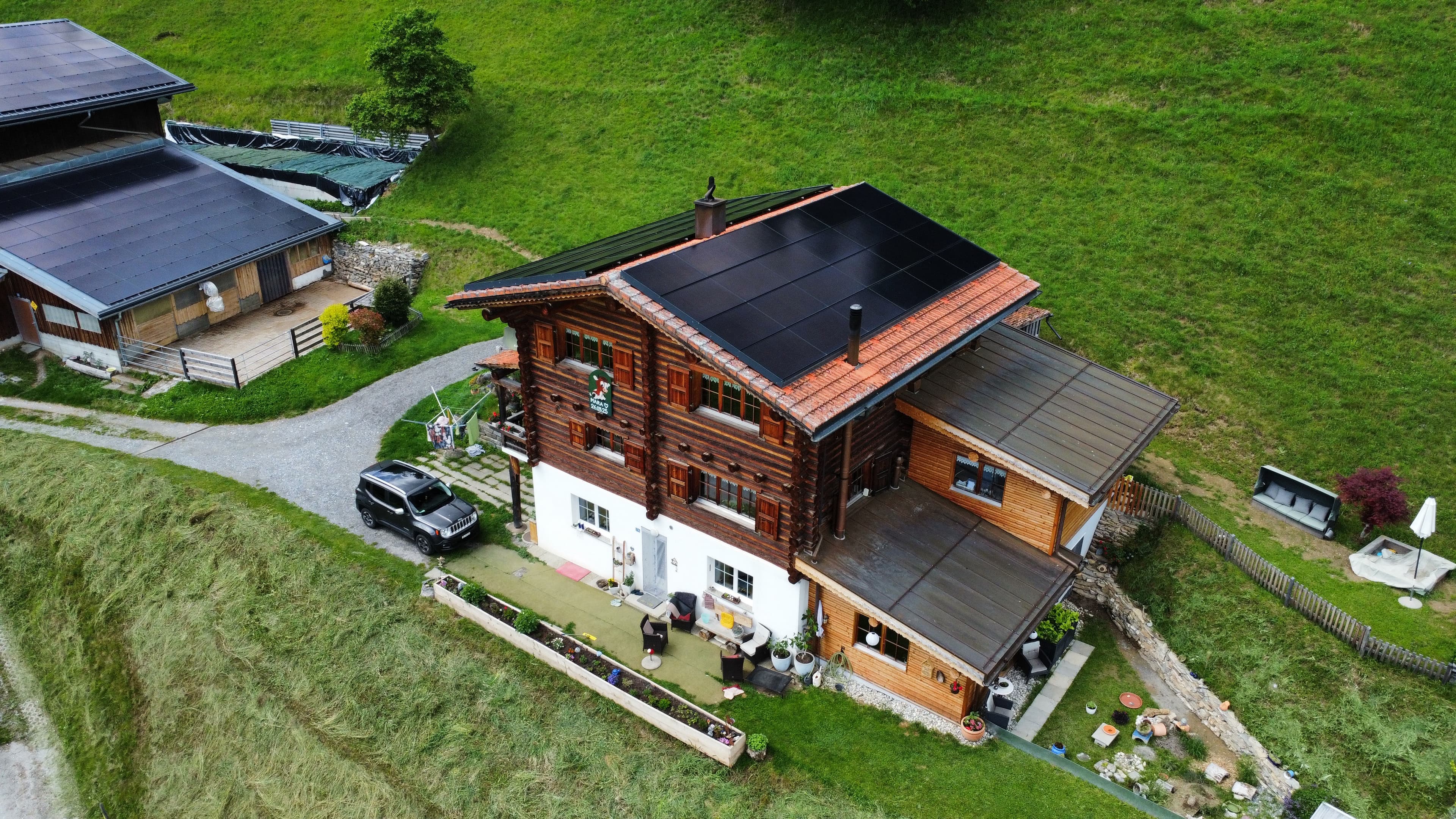 Photovoltaik-Anlage auf einem Einfamilienhaus